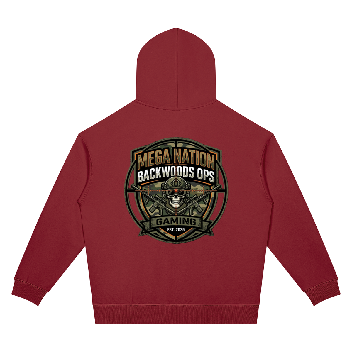 Mega Nation Backwoods OPS Unisex Oversized Drop Shoulder Hoodie (7 colors)