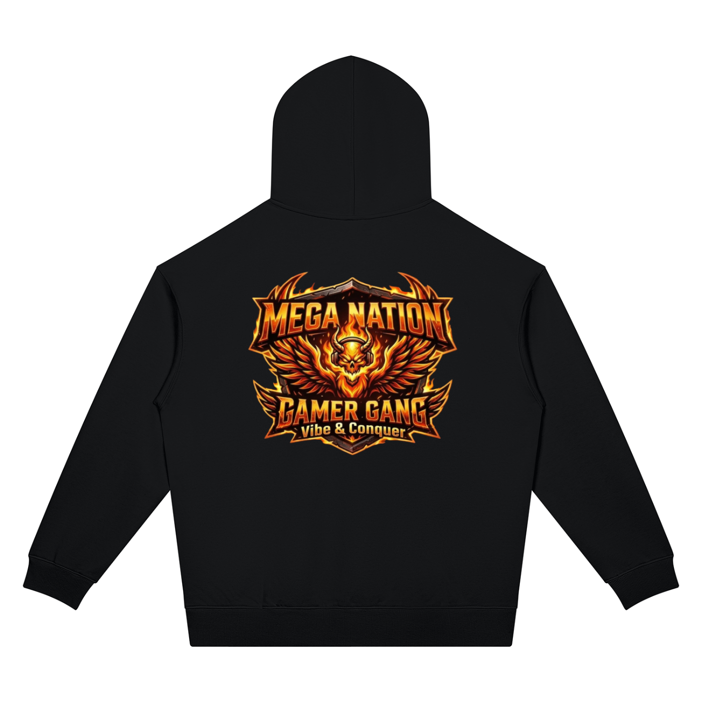 Mega Nation Vibe & Conquer Unisex Oversized Drop Shoulder Hoodie (7 colors)