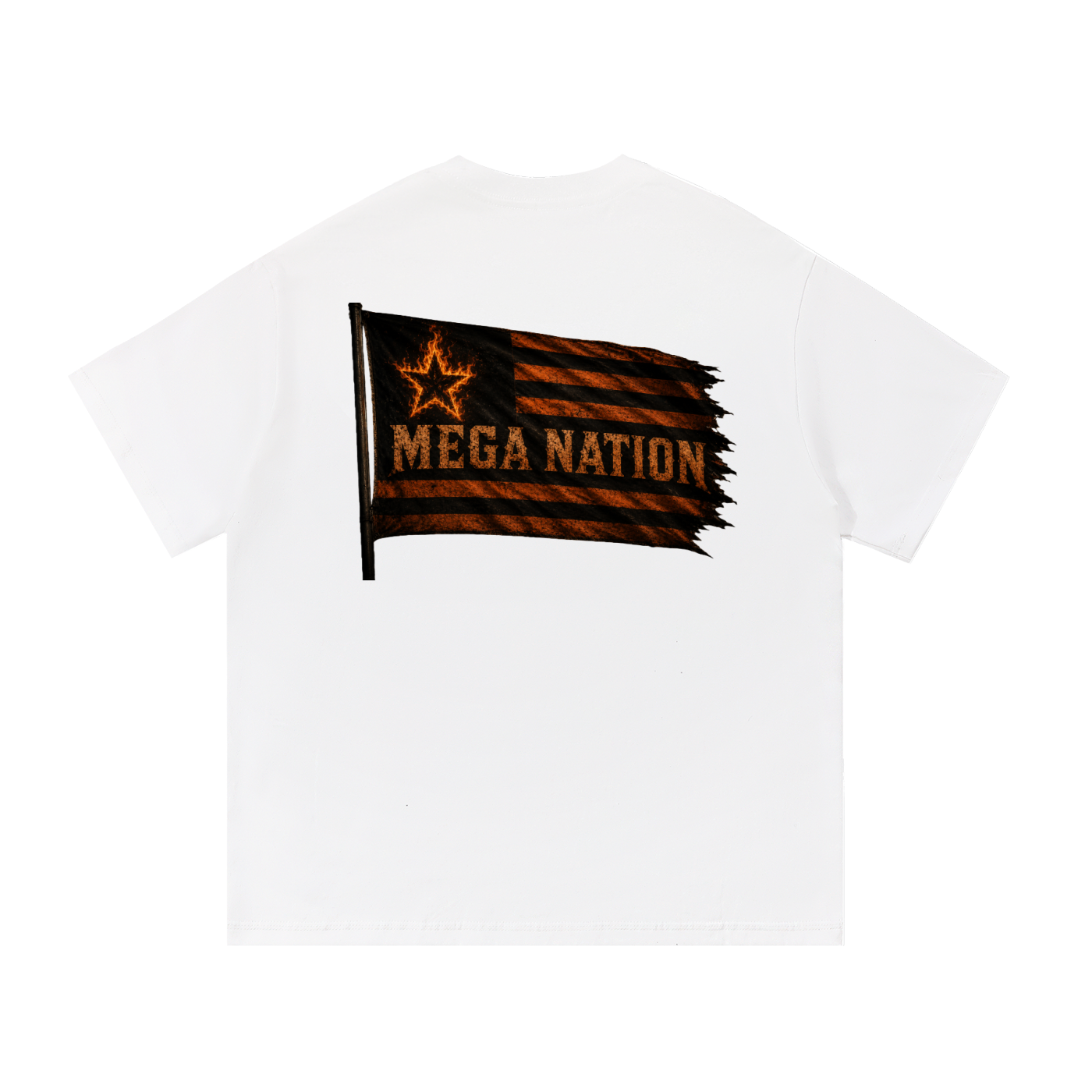 Mega Nation Flag (Front & Back Logo) Essential Cotton T-Shirt (6 colors)