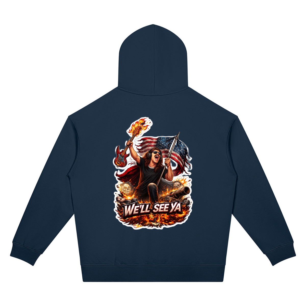 Mega Nation We'll See Ya Unisex Oversized Drop Shoulder Hoodie (7 colors)