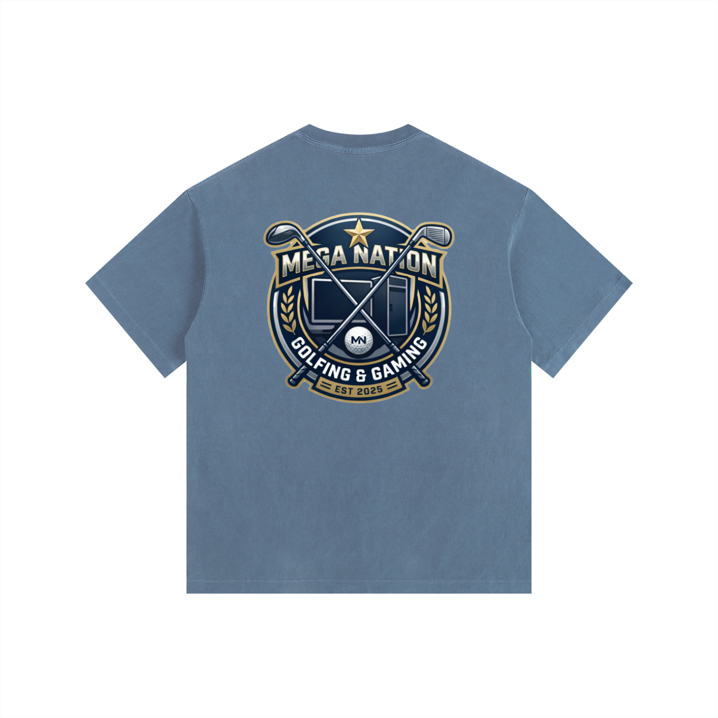 MNA Golf & Gaming (Front and Back Logo) Oversized Cotton T-Shirt (7 colors)