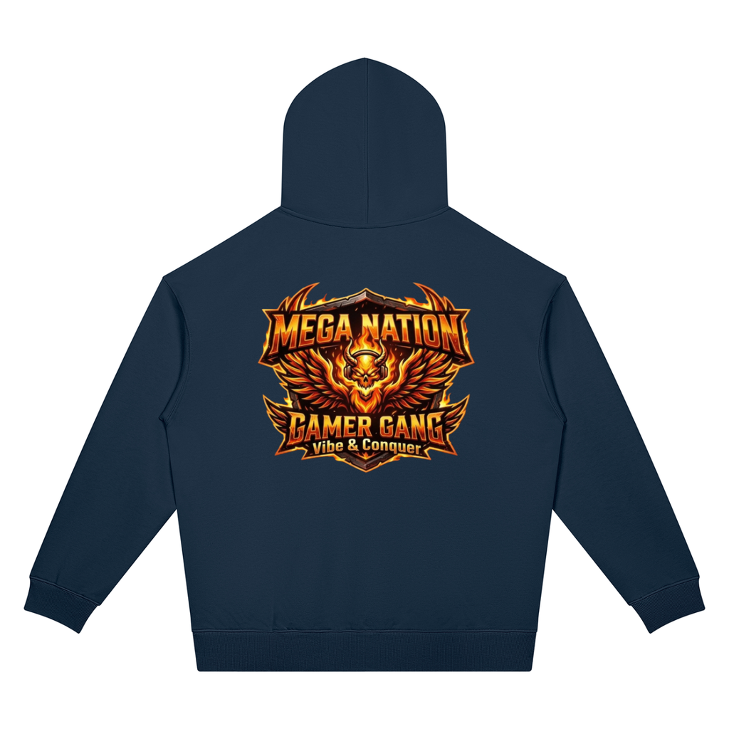 Mega Nation Vibe & Conquer Unisex Oversized Drop Shoulder Hoodie (7 colors)
