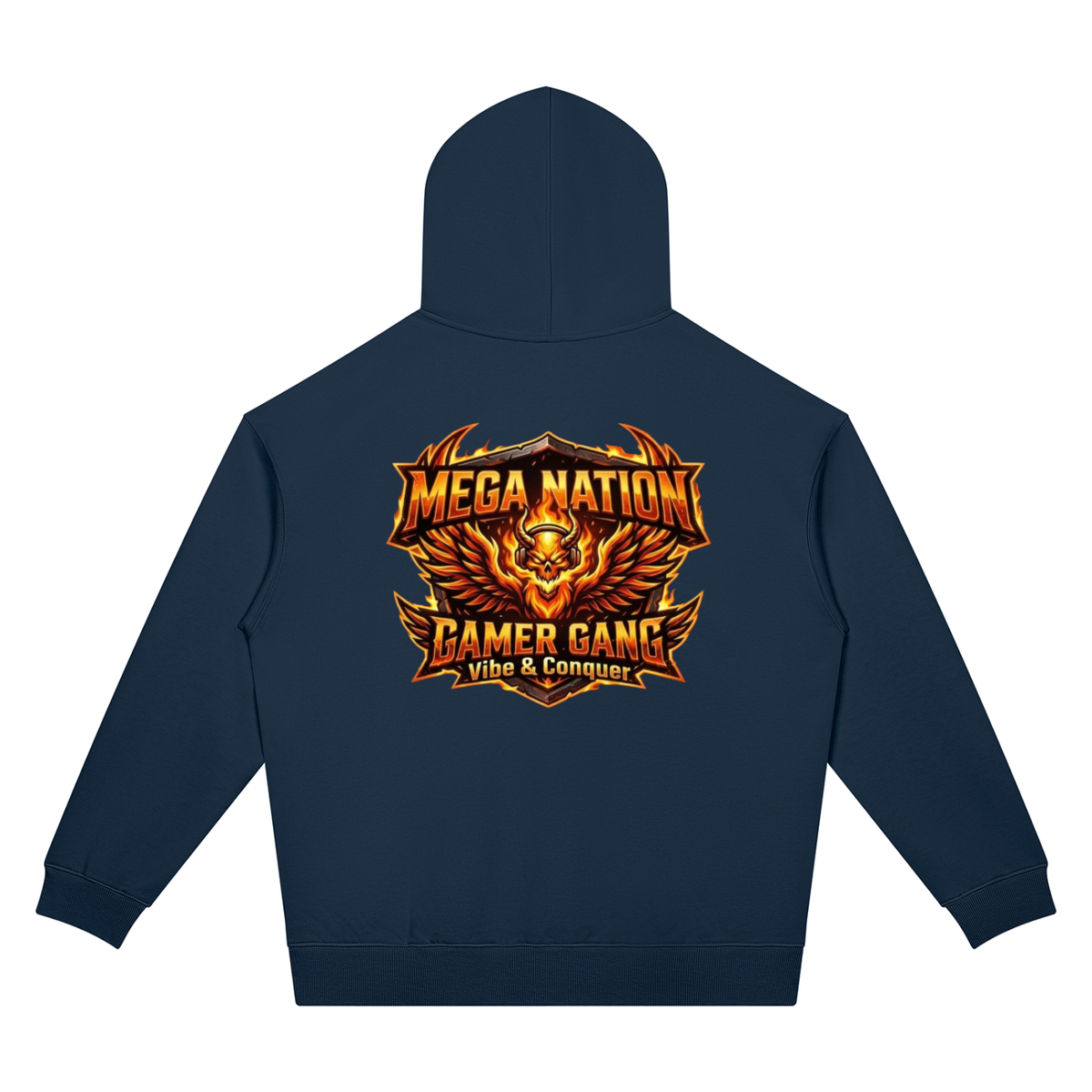 Mega Nation Vibe & Conquer Unisex Oversized Drop Shoulder Hoodie (7 colors)