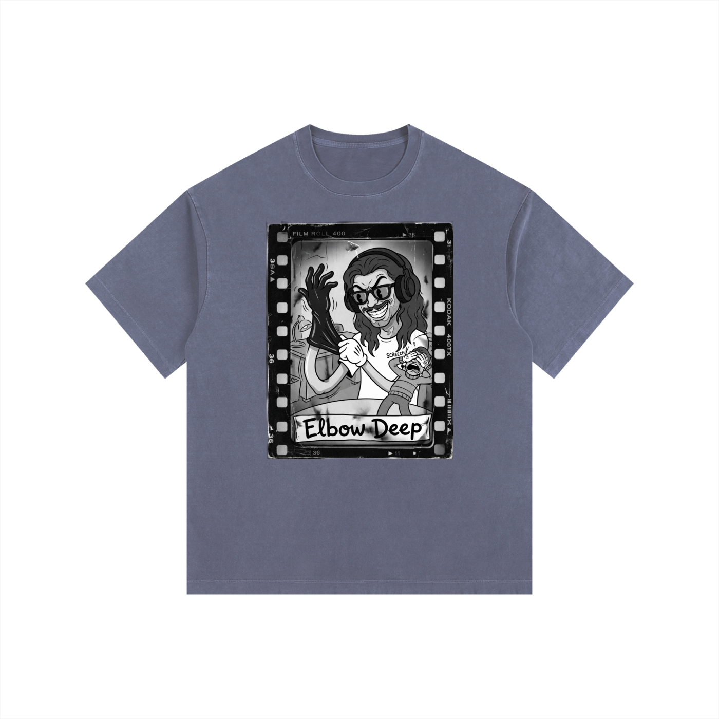 Elbow Deep Film Roll Oversized Cotton T-Shirt (9 colors)