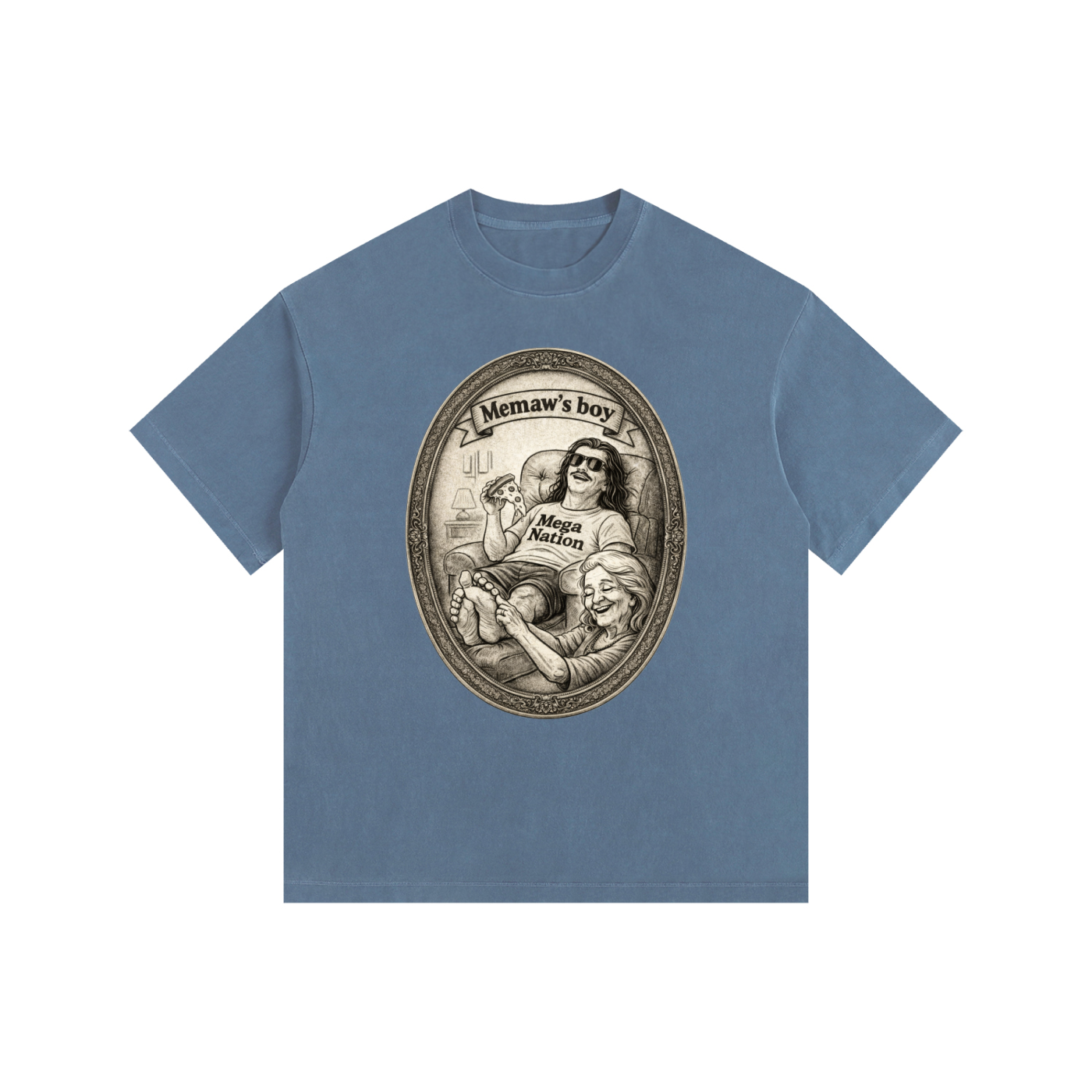 Mega Nation Memaw's Boy Oversized Cotton T-Shirt (11 colors)