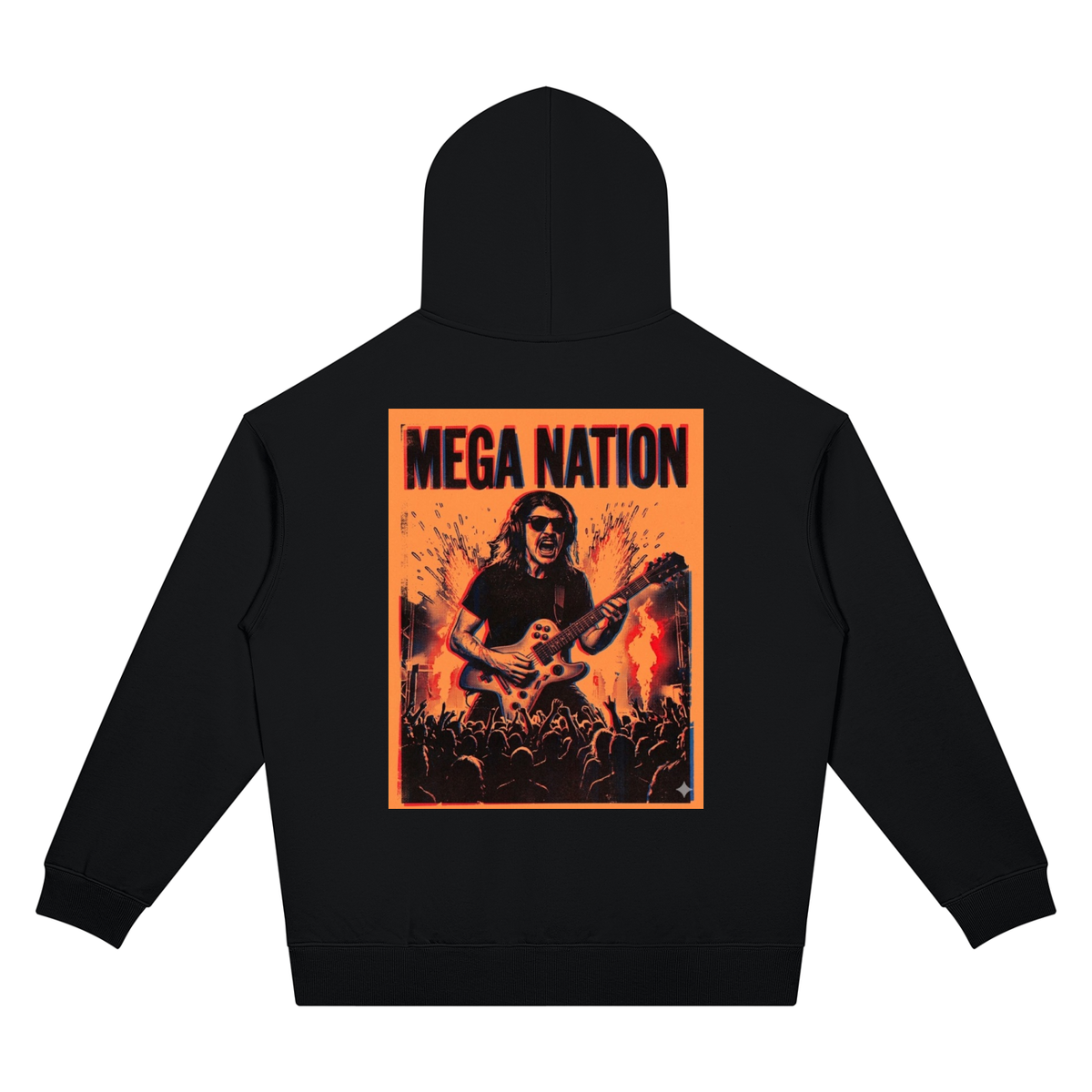 Mega Nation Gamer Guitar Unisex Oversized Drop Shoulder Hoodie (7 colors)