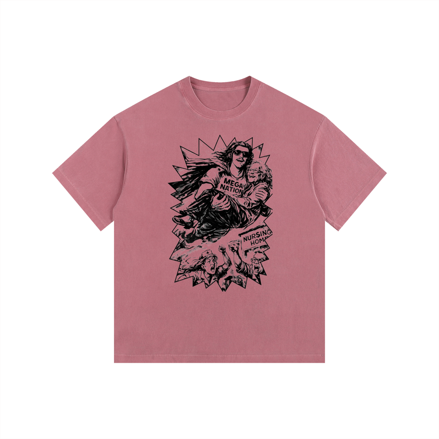 Mega Nation Memaw's Hero Oversized Cotton T-Shirt (6 colors)