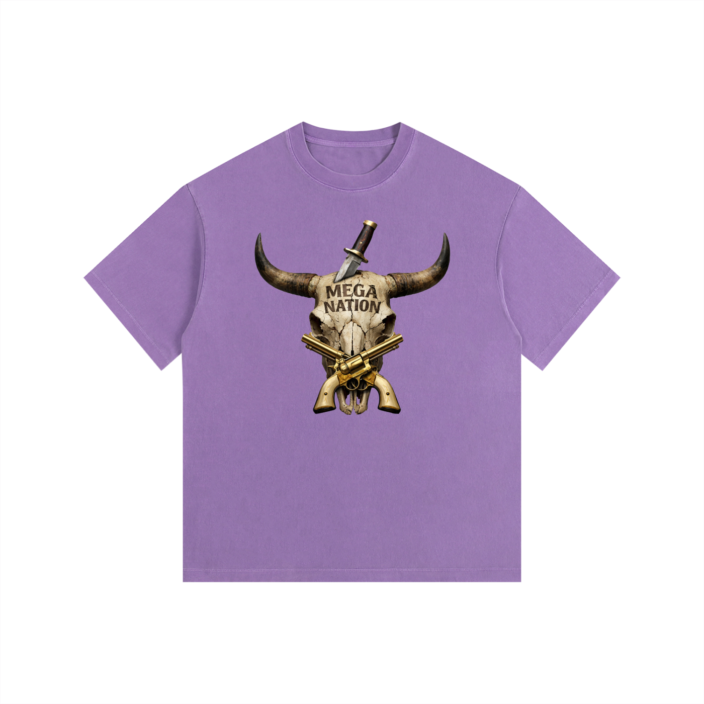 Mega Nation Longhorn Oversized Cotton T-Shirt (11 colors)