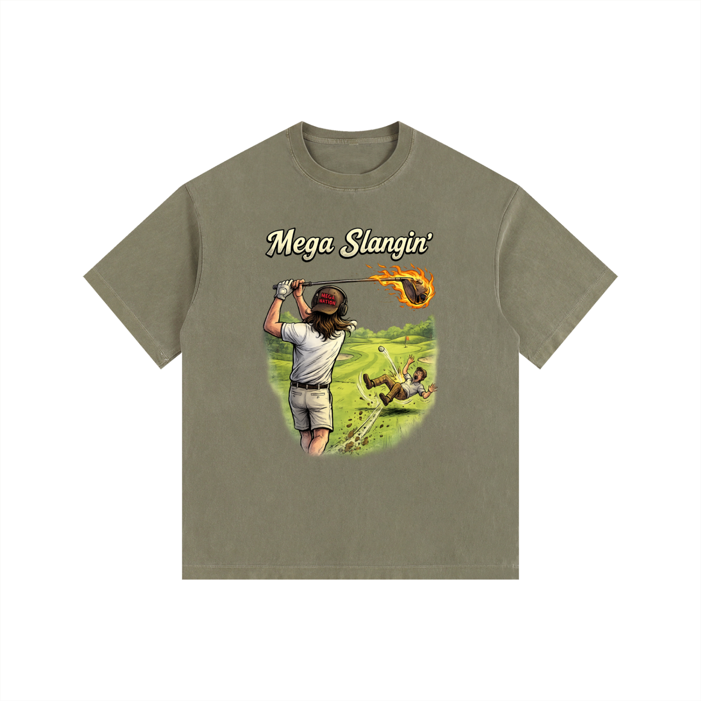 Mega Slangin' Golf Oversized Cotton T-Shirt (11 colors)