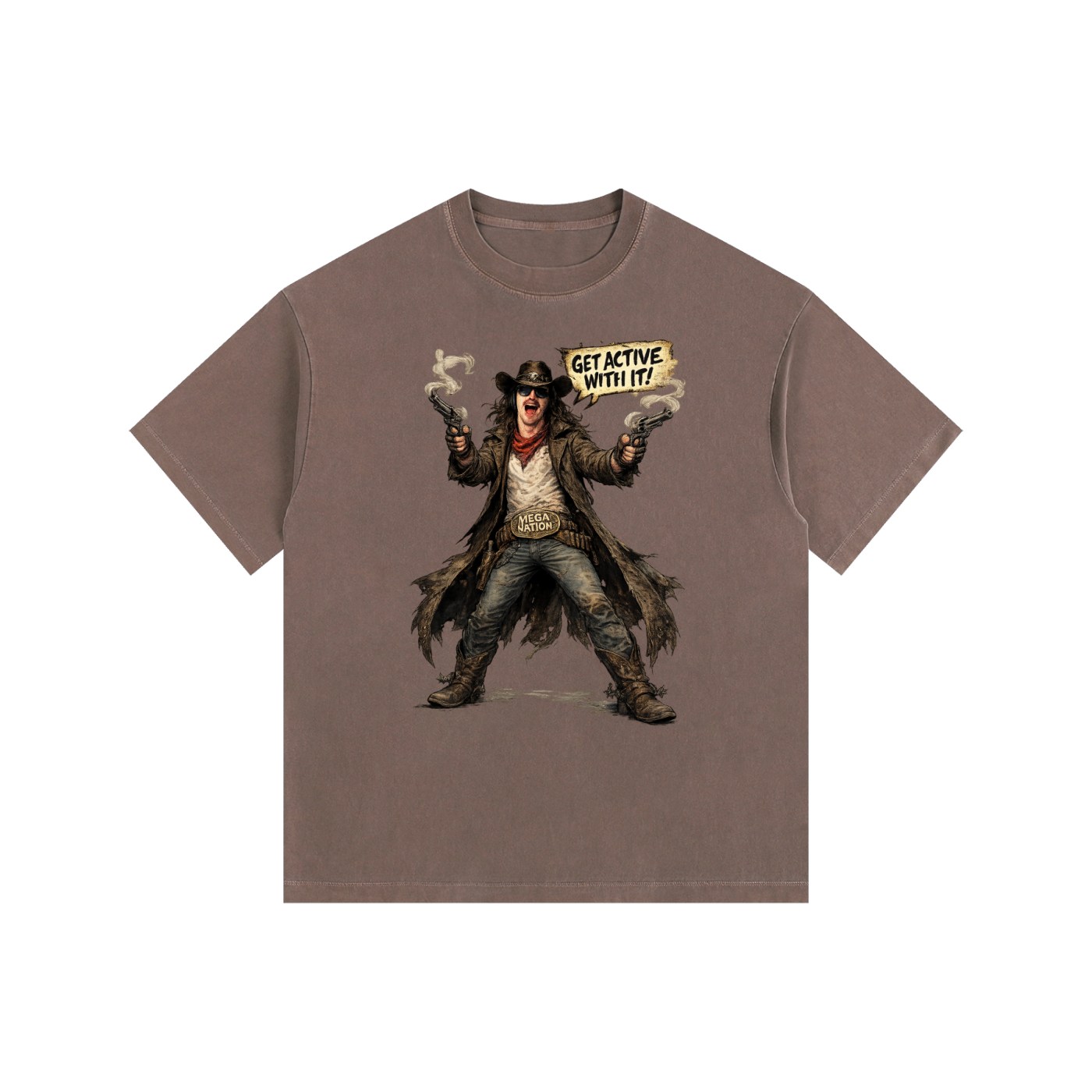 Mega Nation Active Revolvers Oversized Cotton T-Shirt (11 colors)
