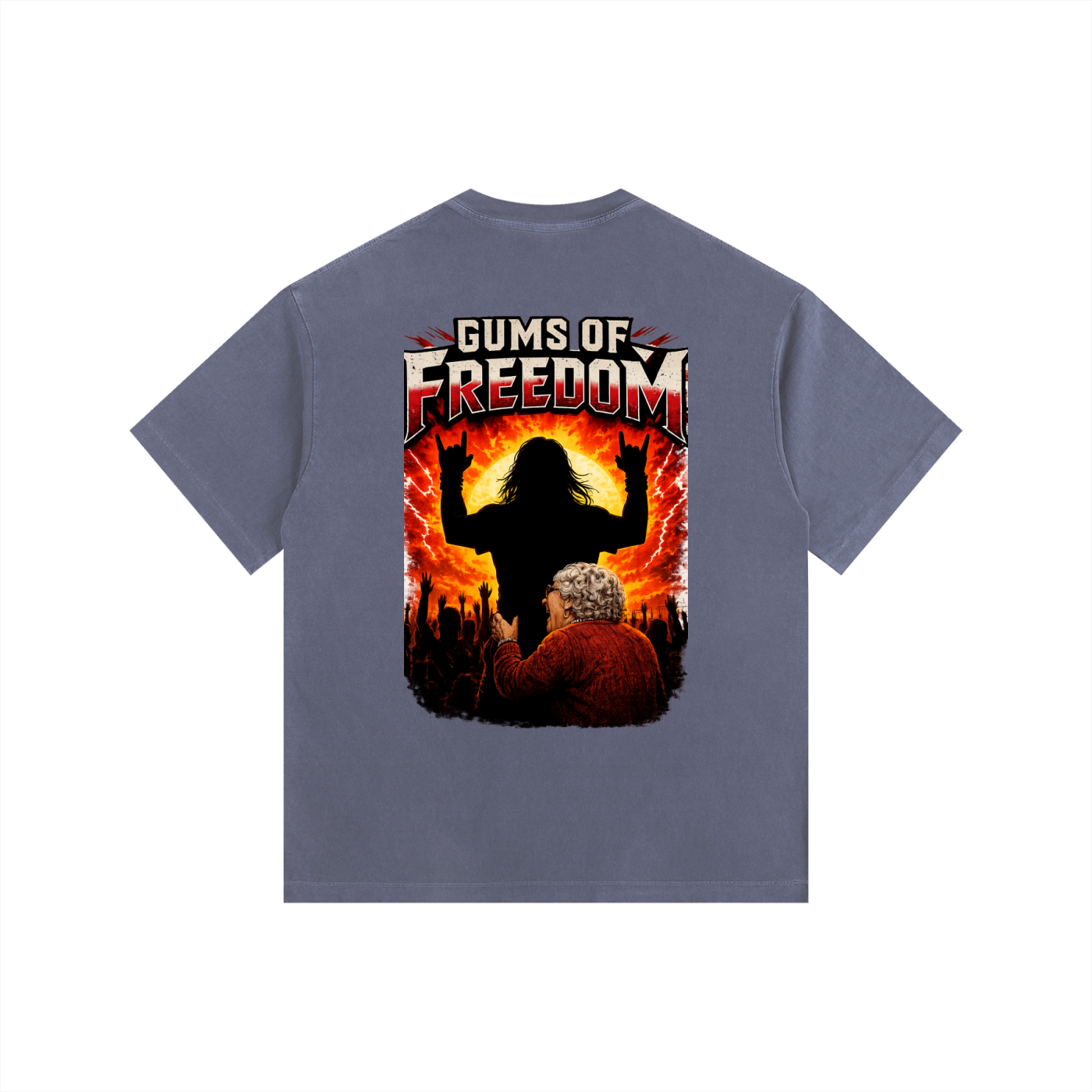 MNA Gums of Freedom v2 (Front and Back Logo) Oversized Cotton T-Shirt (6 colors)
