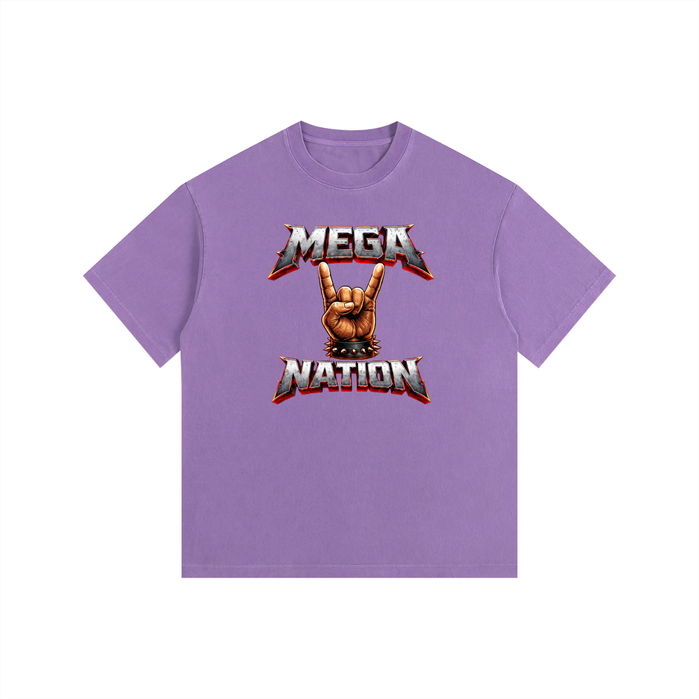 Mega Nation Rocker Oversized Cotton T-Shirt (8 colors)