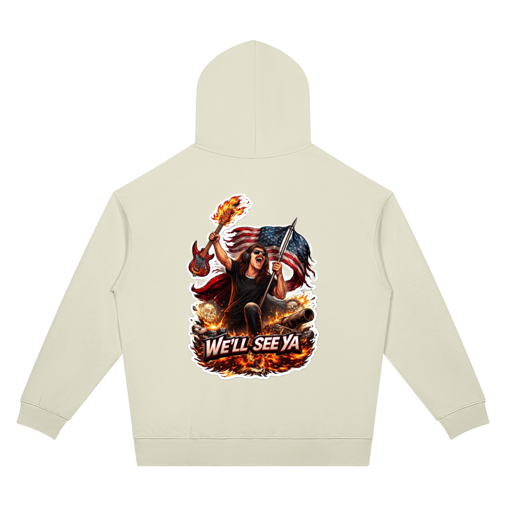 Mega Nation We'll See Ya Unisex Oversized Drop Shoulder Hoodie (7 colors)