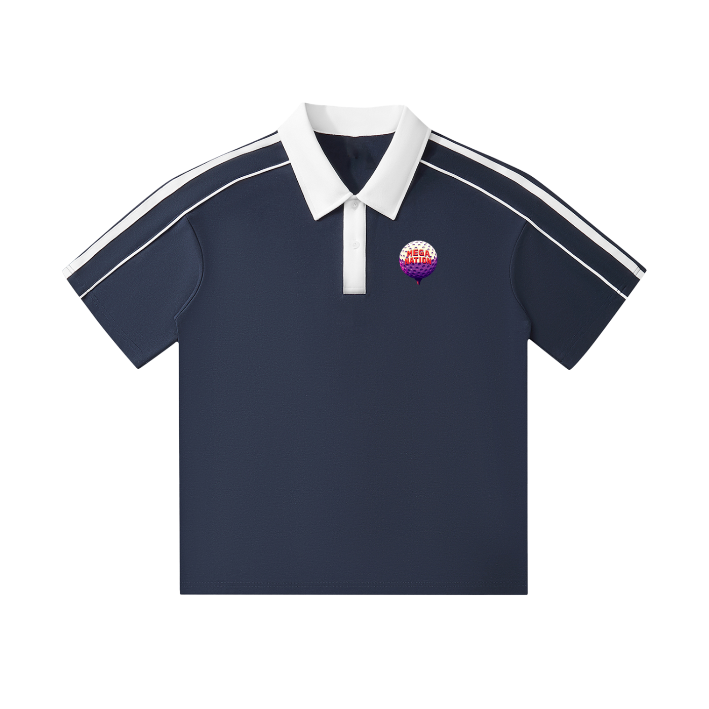 Mega Nation Golf Polo Shirt (Retro Logo) (5 colors)