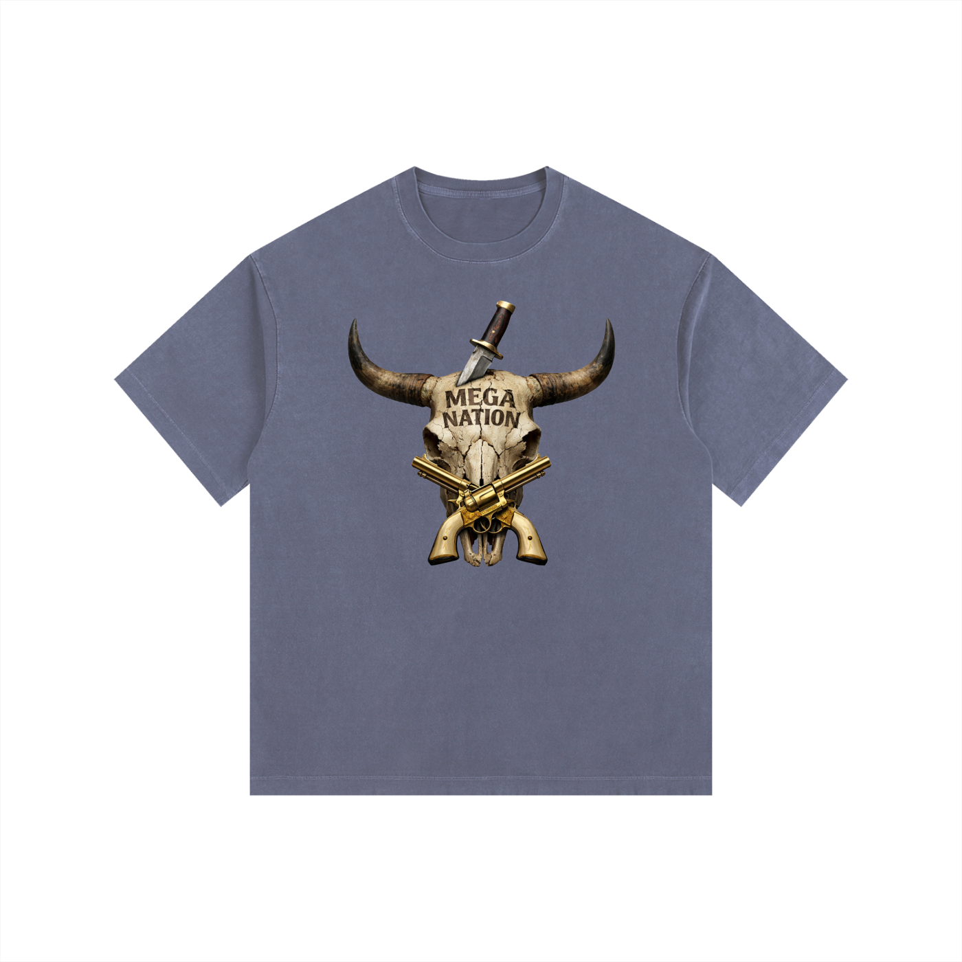 Mega Nation Longhorn Oversized Cotton T-Shirt (11 colors)