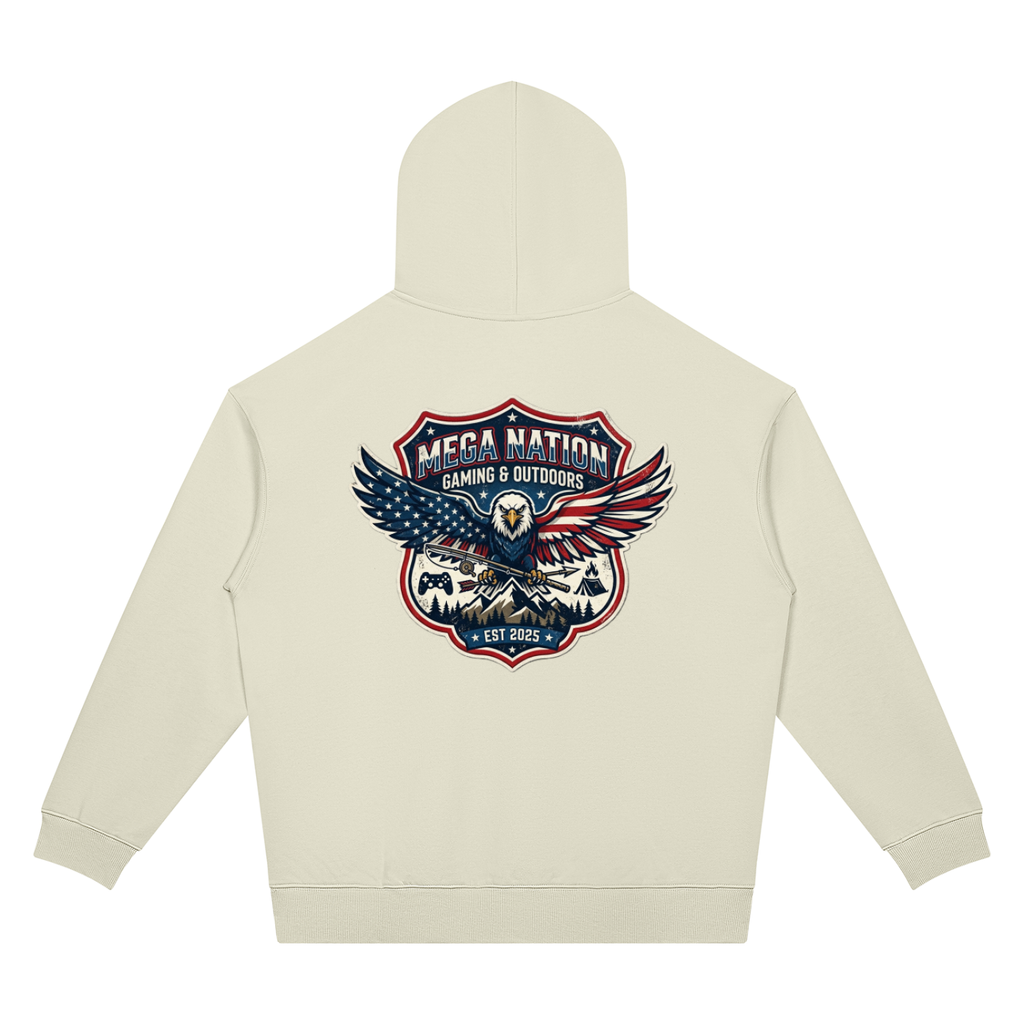 Mega Nation Eagle Unisex Oversized Drop Shoulder Hoodie (7 colors)