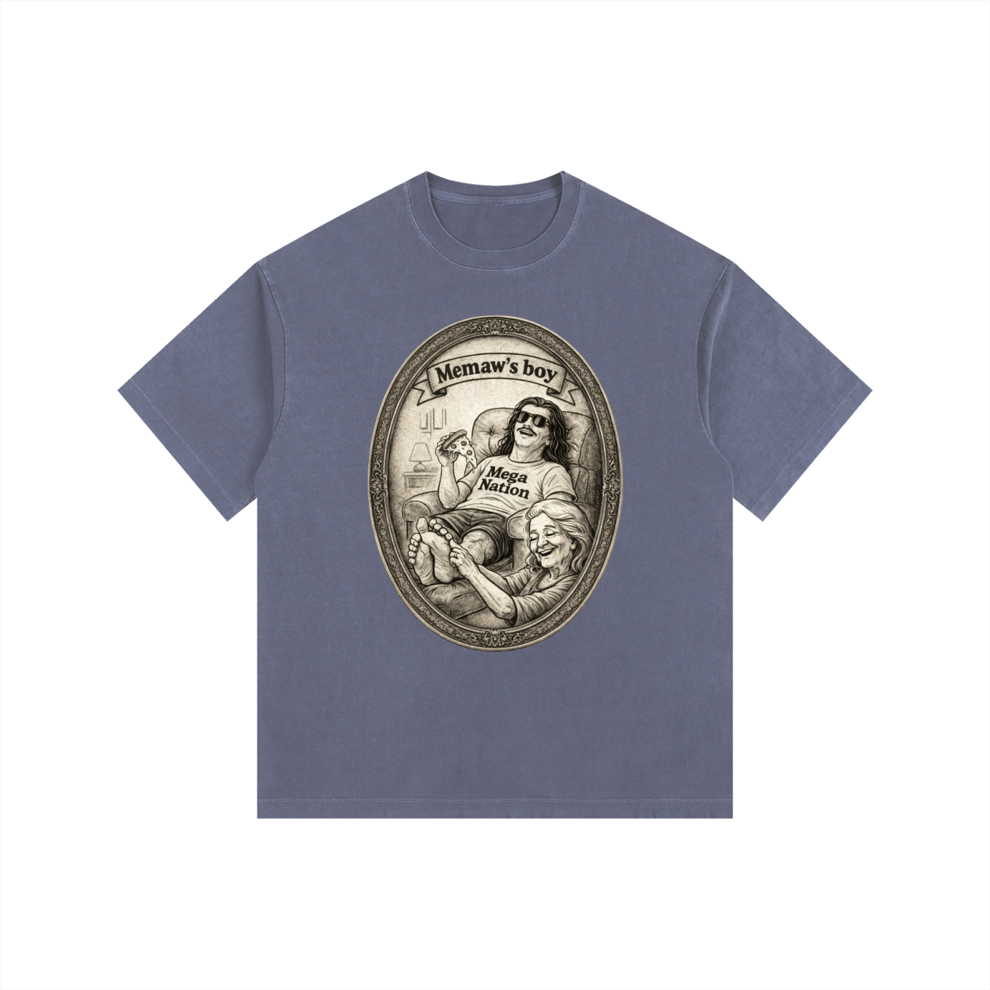 Mega Nation Memaw's Boy Oversized Cotton T-Shirt (11 colors)