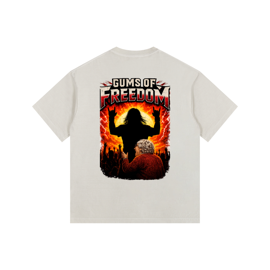 MNA Gums of Freedom v2 (Front and Back Logo) Oversized Cotton T-Shirt (6 colors)