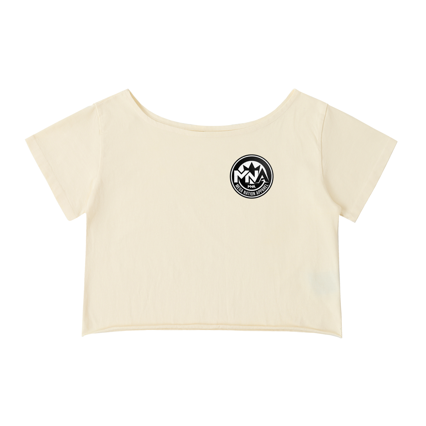 MNA Outlaws (Front and Back Logo) Off-Shoulder Cropped T-Shirt (5 colors)