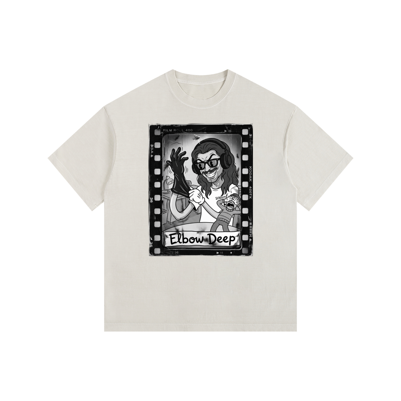 Elbow Deep Film Roll Oversized Cotton T-Shirt (9 colors)