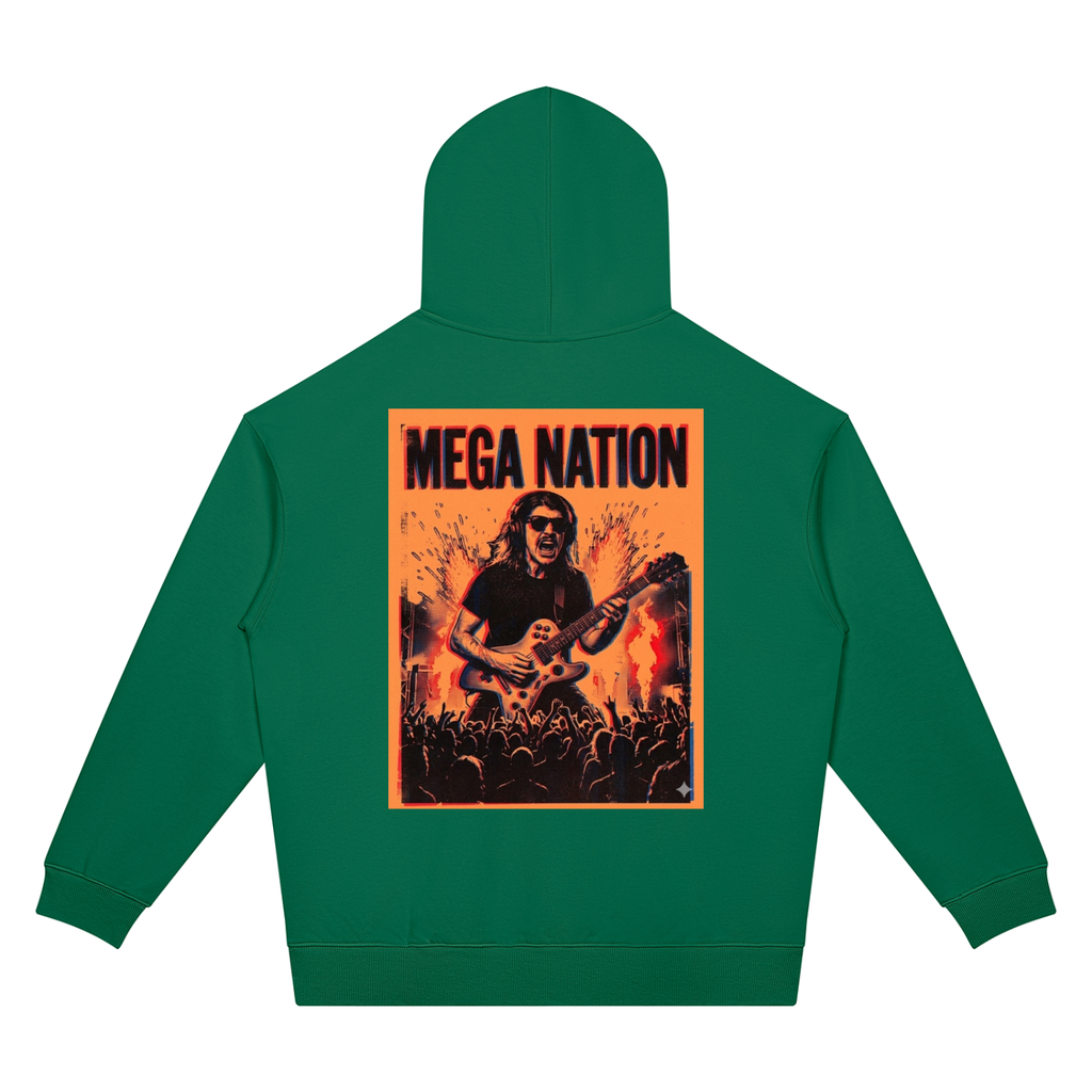 Mega Nation Gamer Guitar Unisex Oversized Drop Shoulder Hoodie (7 colors)