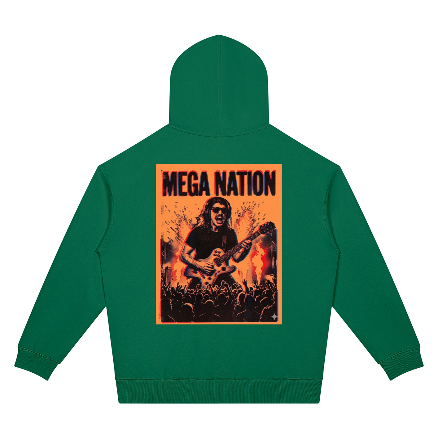 Mega Nation Gamer Guitar Unisex Oversized Drop Shoulder Hoodie (7 colors)