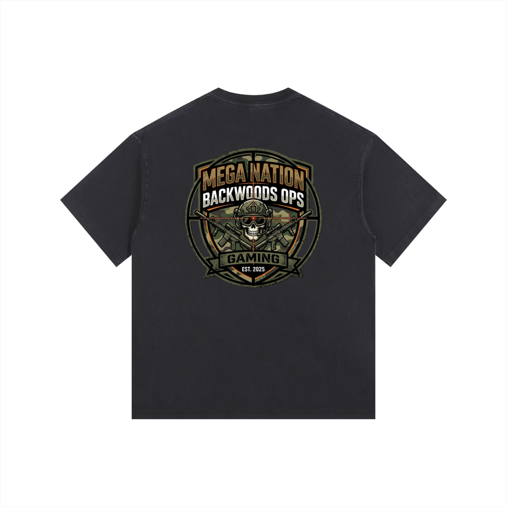 MNA Backwoods OPS (Front and Back Logo) Oversized Cotton T-Shirt (7 colors)