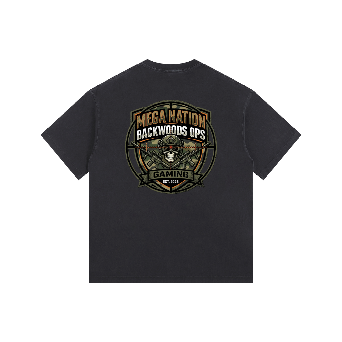 MNA Backwoods OPS (Front and Back Logo) Oversized Cotton T-Shirt (7 colors)