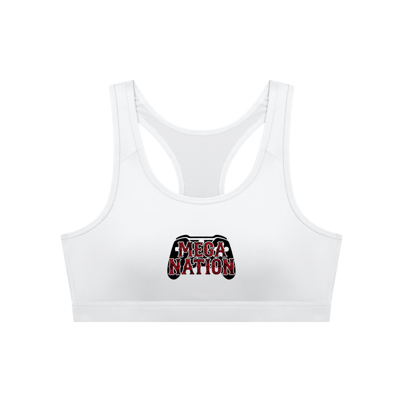 Mega Nation Game Controller Women's Cropped Sports Bra (5 colors)
