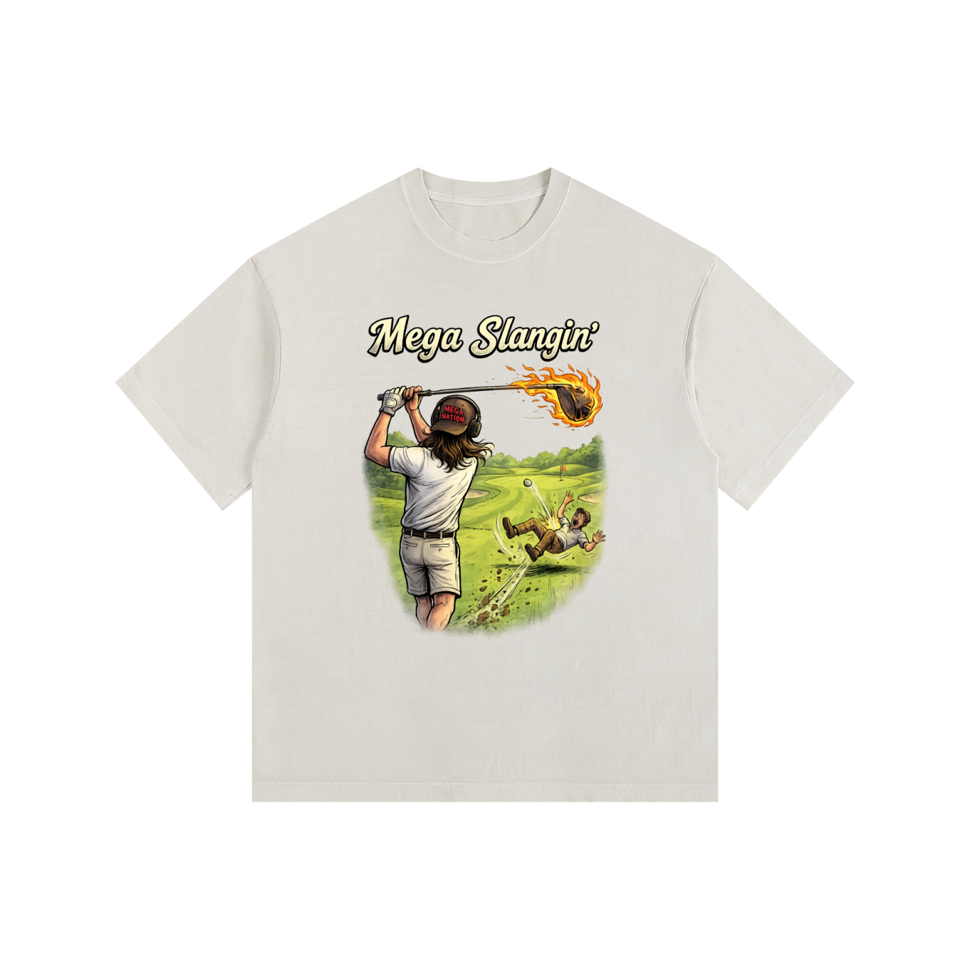 Mega Slangin' Golf Oversized Cotton T-Shirt (11 colors)