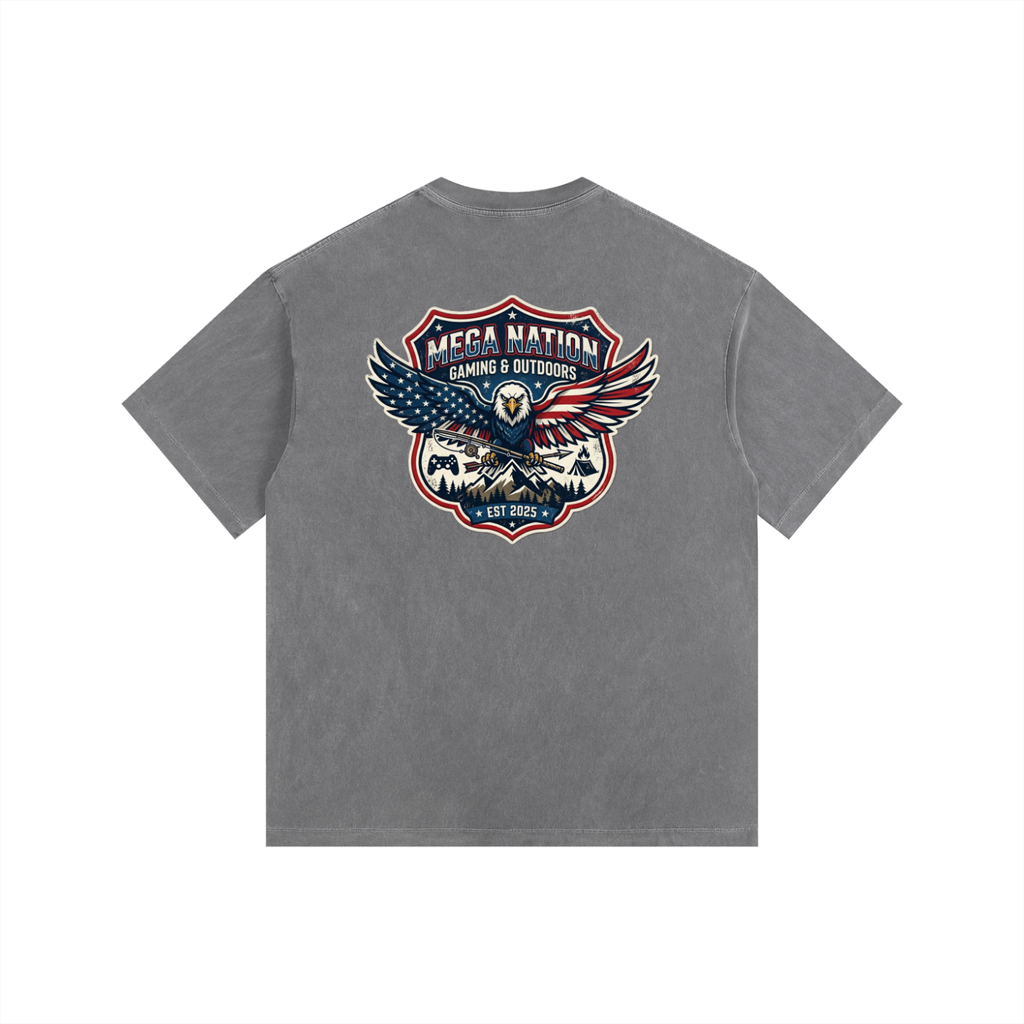 MNA Gaming & Outdoors 2 (Front and Back Logo) Oversized Cotton T-Shirt (8 colors)