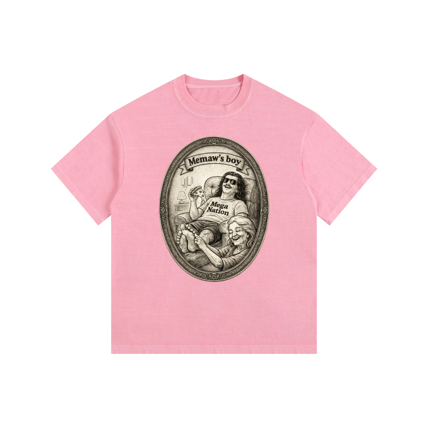 Mega Nation Memaw's Boy Oversized Cotton T-Shirt (11 colors)