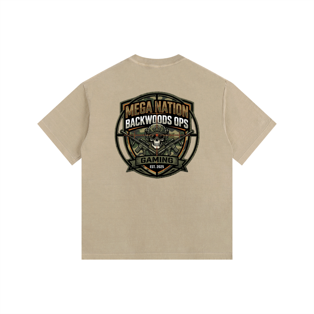 MNA Backwoods OPS (Front and Back Logo) Oversized Cotton T-Shirt (7 colors)