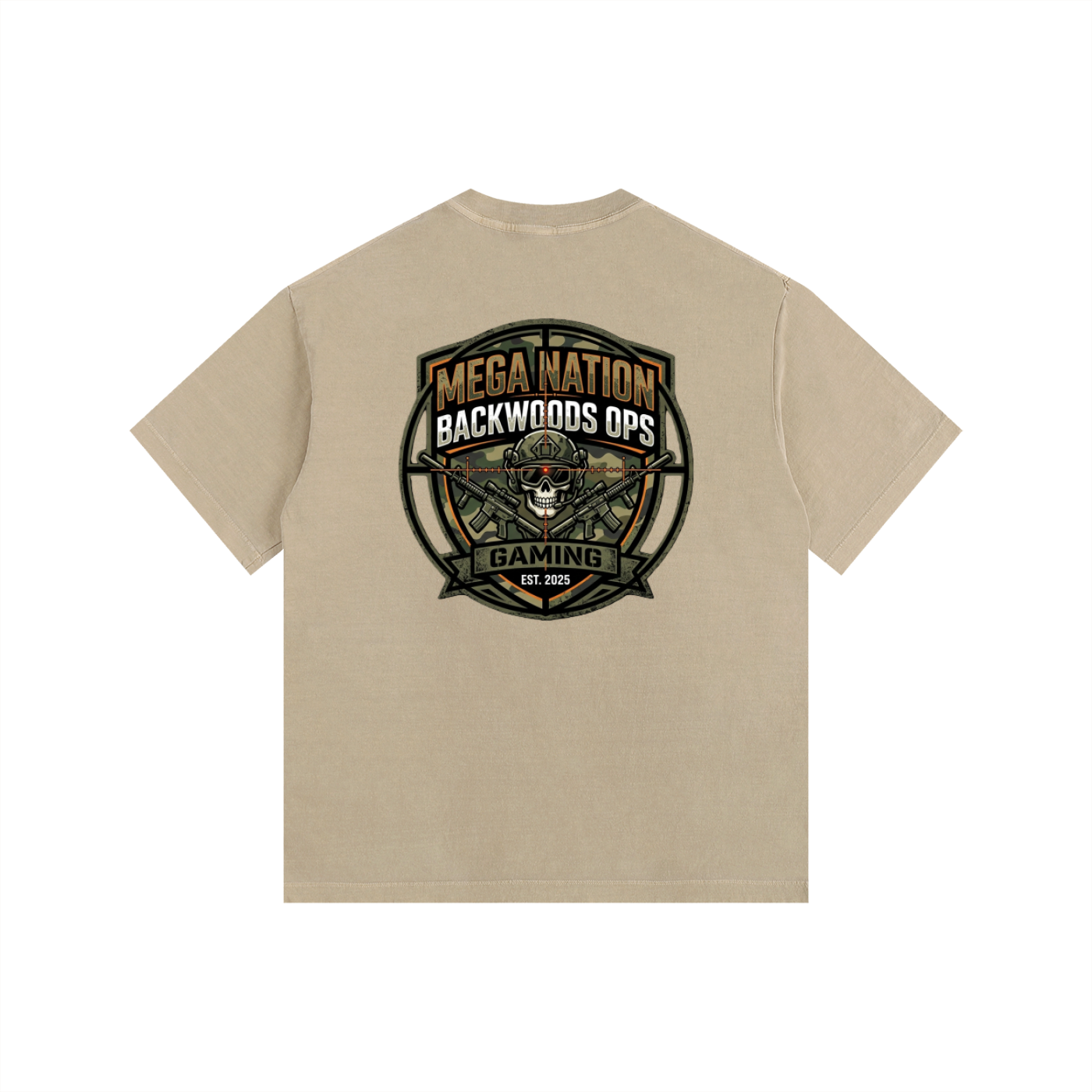 MNA Backwoods OPS (Front and Back Logo) Oversized Cotton T-Shirt (7 colors)