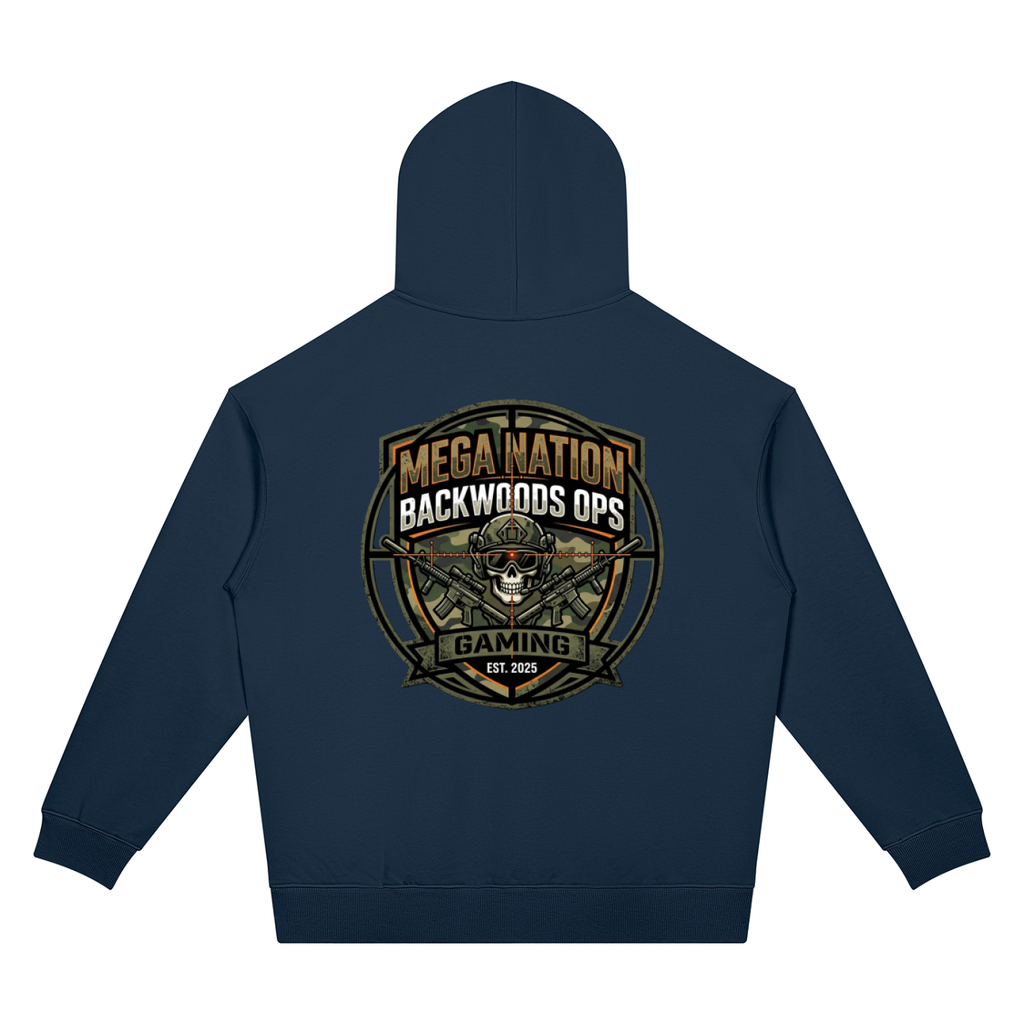 Mega Nation Backwoods OPS Unisex Oversized Drop Shoulder Hoodie (7 colors)
