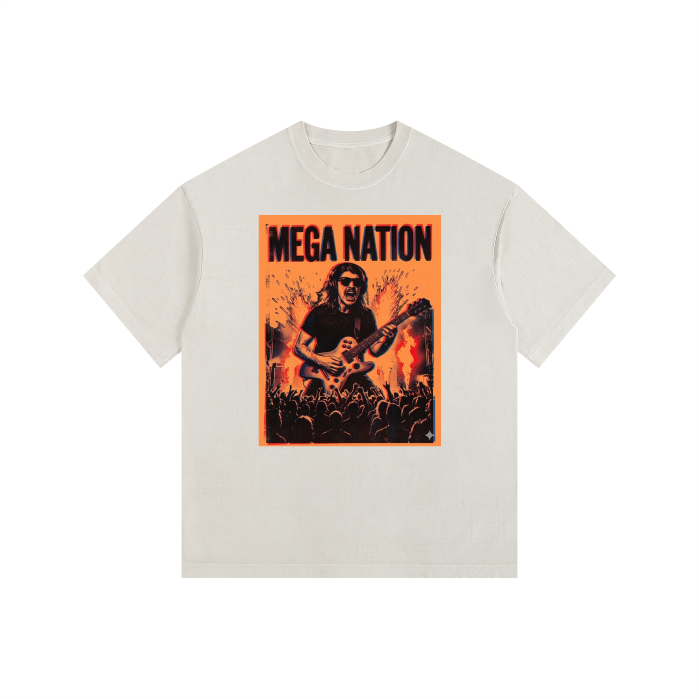 Mega Nation Gamer Guitar Oversized Cotton T-Shirt (5 colors)