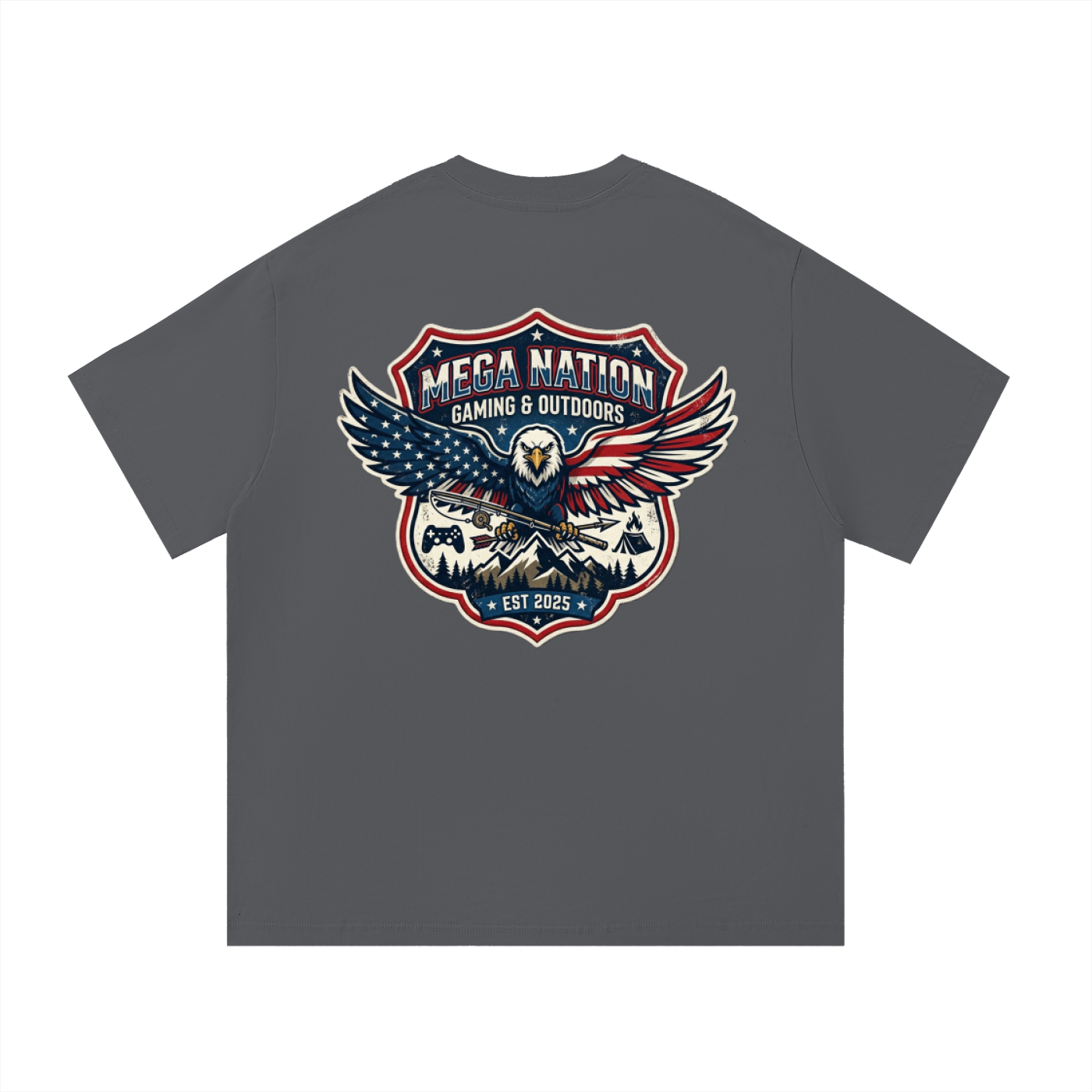 MNA Eagle Gaming & Outdoors (Front and Back Logo) T-Shirt (10 colors)