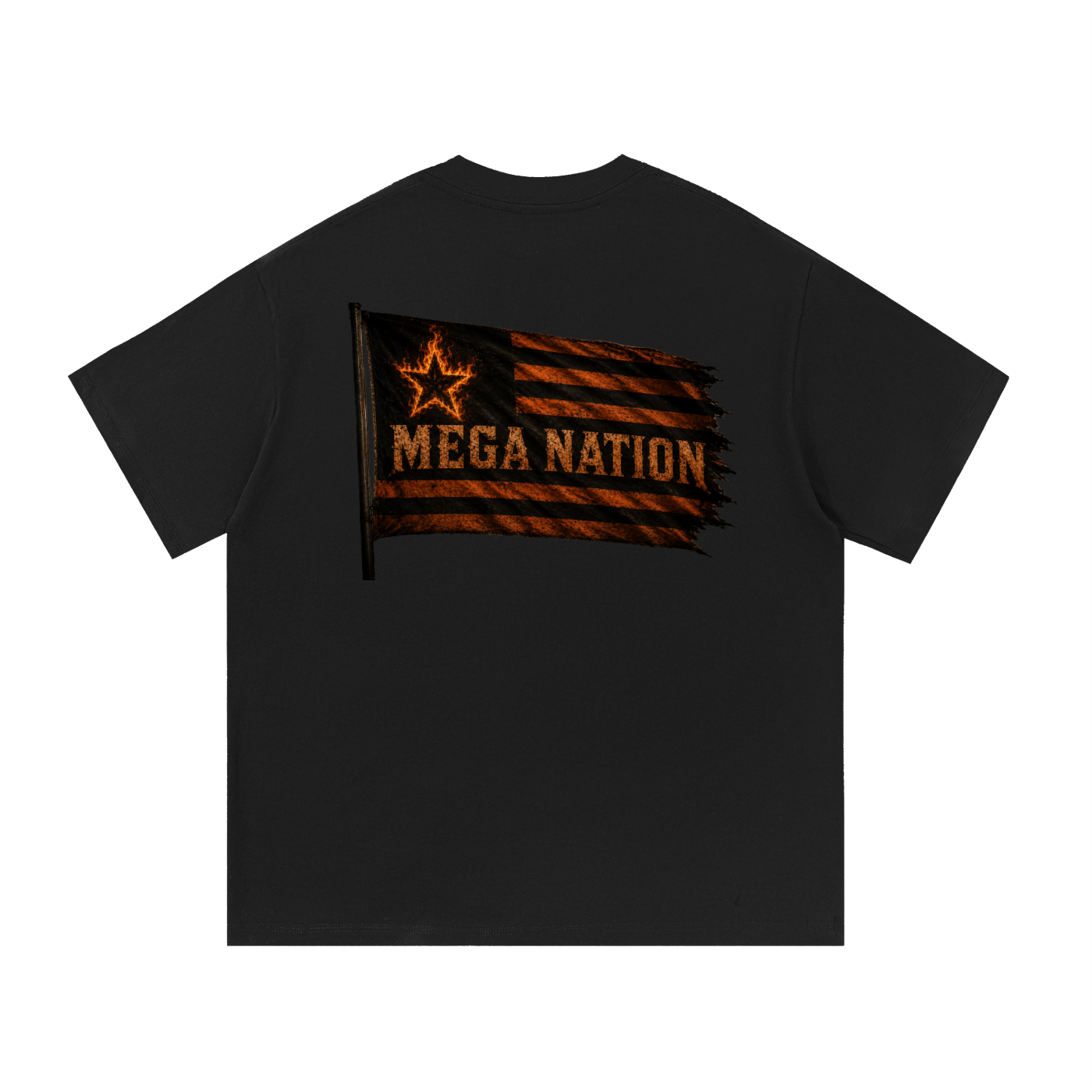 Mega Nation Flag (Front & Back Logo) Essential Cotton T-Shirt (6 colors)