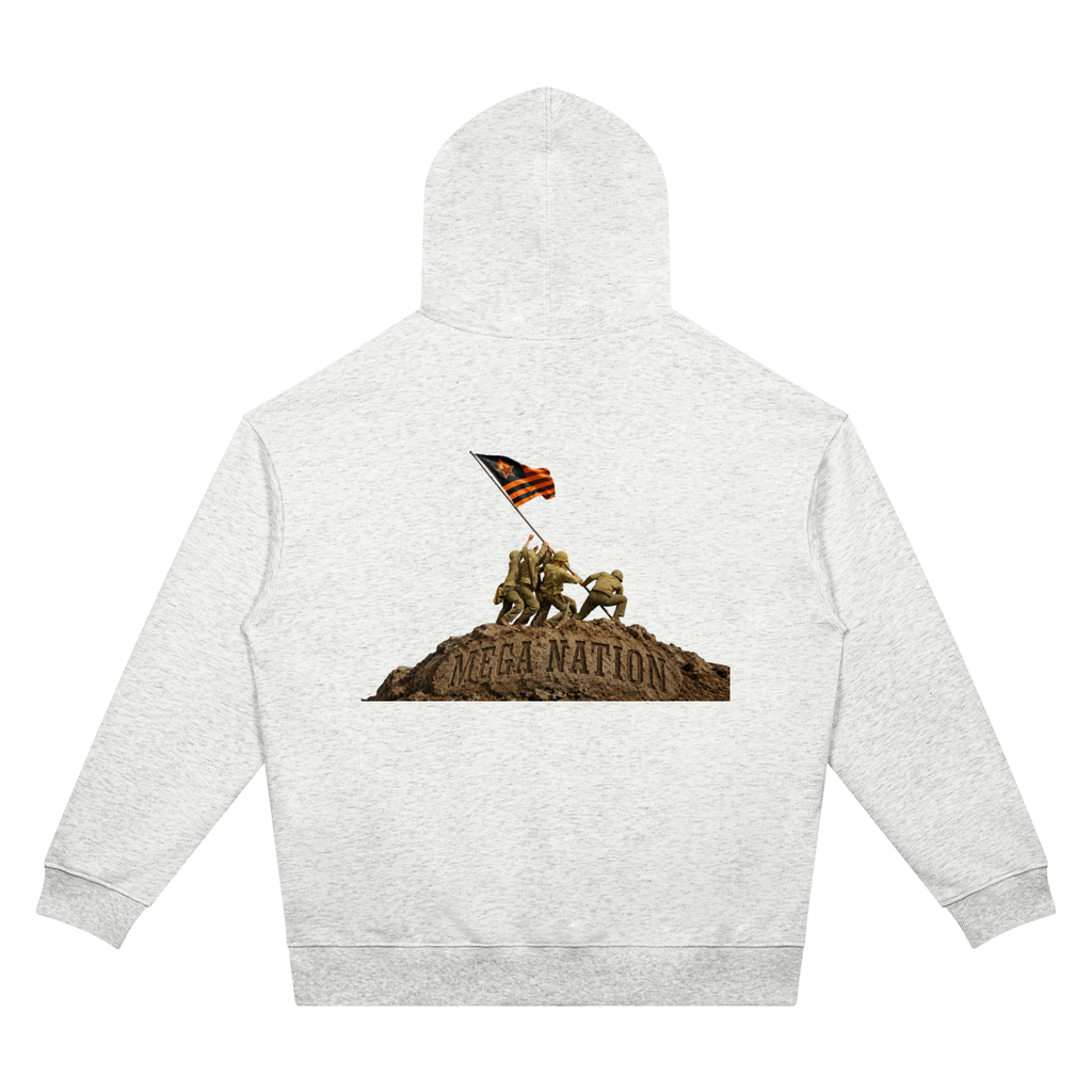 Mega Nation Flag Raising Unisex Oversized Drop Shoulder Hoodie (5 colors)