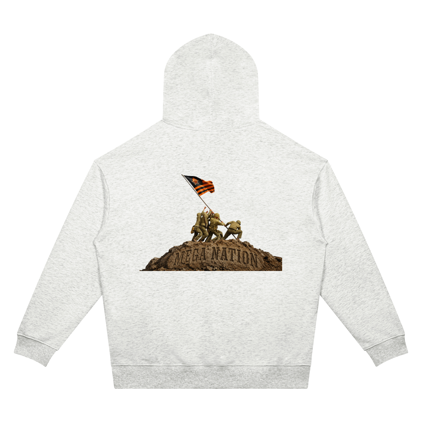 Mega Nation Flag Raising Unisex Oversized Drop Shoulder Hoodie (5 colors)