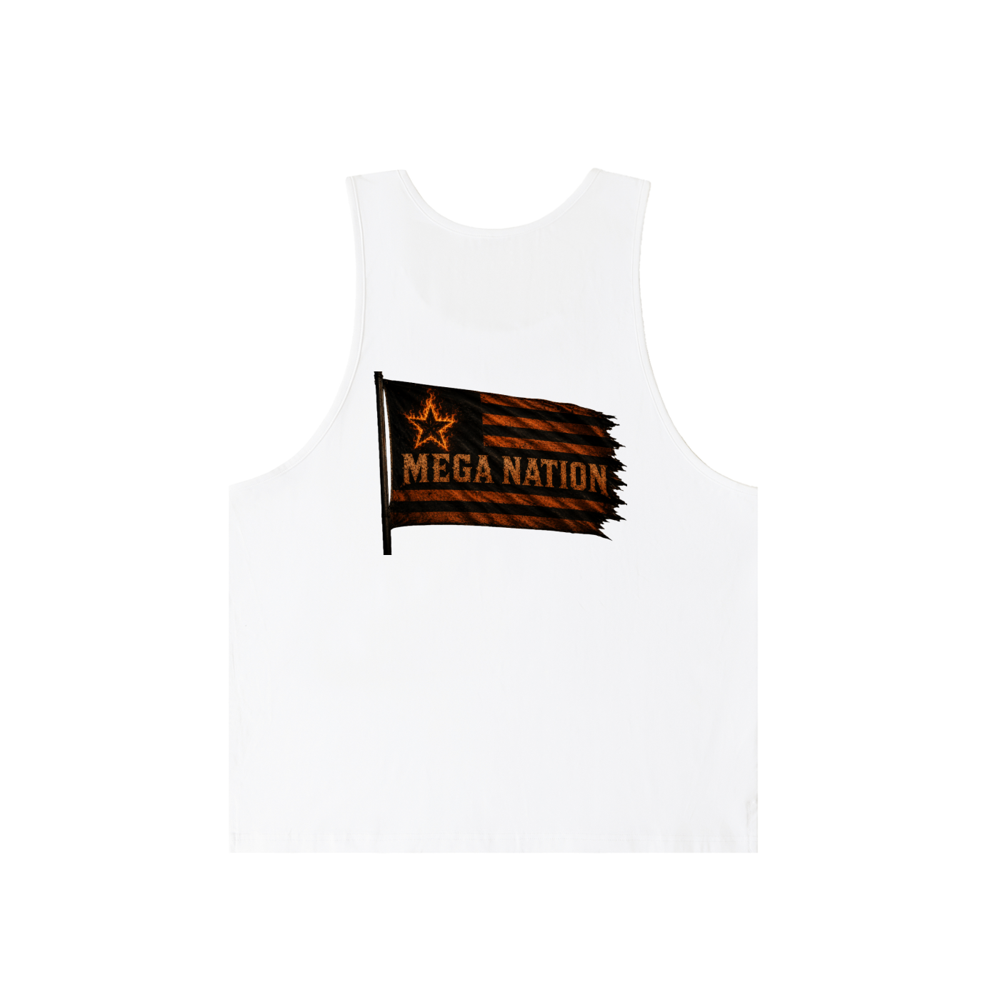 Mega Nation Flag (Front & Back Logo) Unisex Loose Tank Top (2 colors)