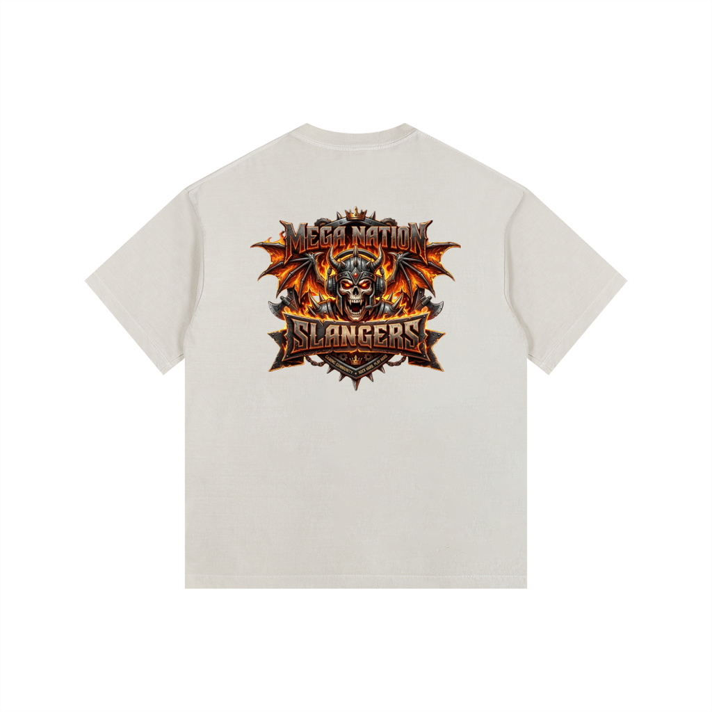 MNA Mega Slangers (Front and Back Logo) Oversized Cotton T-Shirt (7 colors)