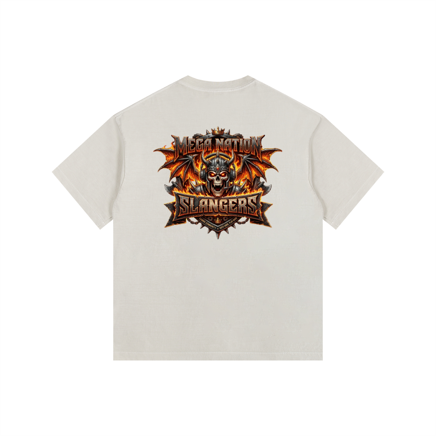 MNA Mega Slangers (Front and Back Logo) Oversized Cotton T-Shirt (7 colors)
