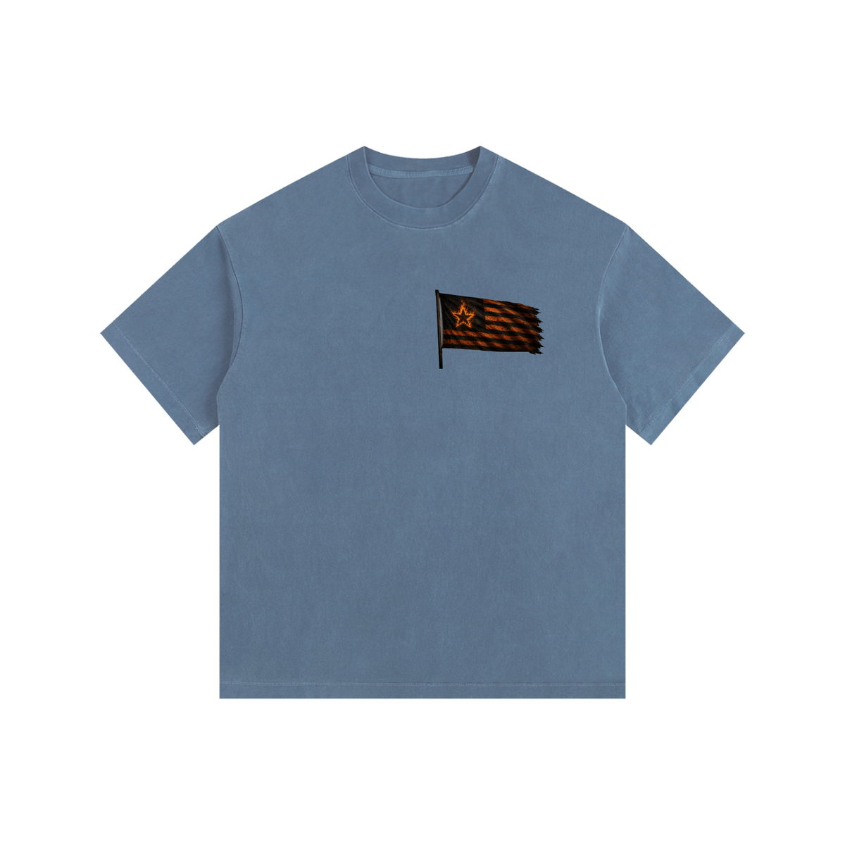 Mega Nation Flag (Front & Back Logo) Oversized Cotton T-Shirt (7 colors)