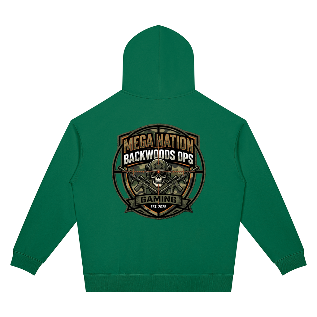 Mega Nation Backwoods OPS Unisex Oversized Drop Shoulder Hoodie (7 colors)