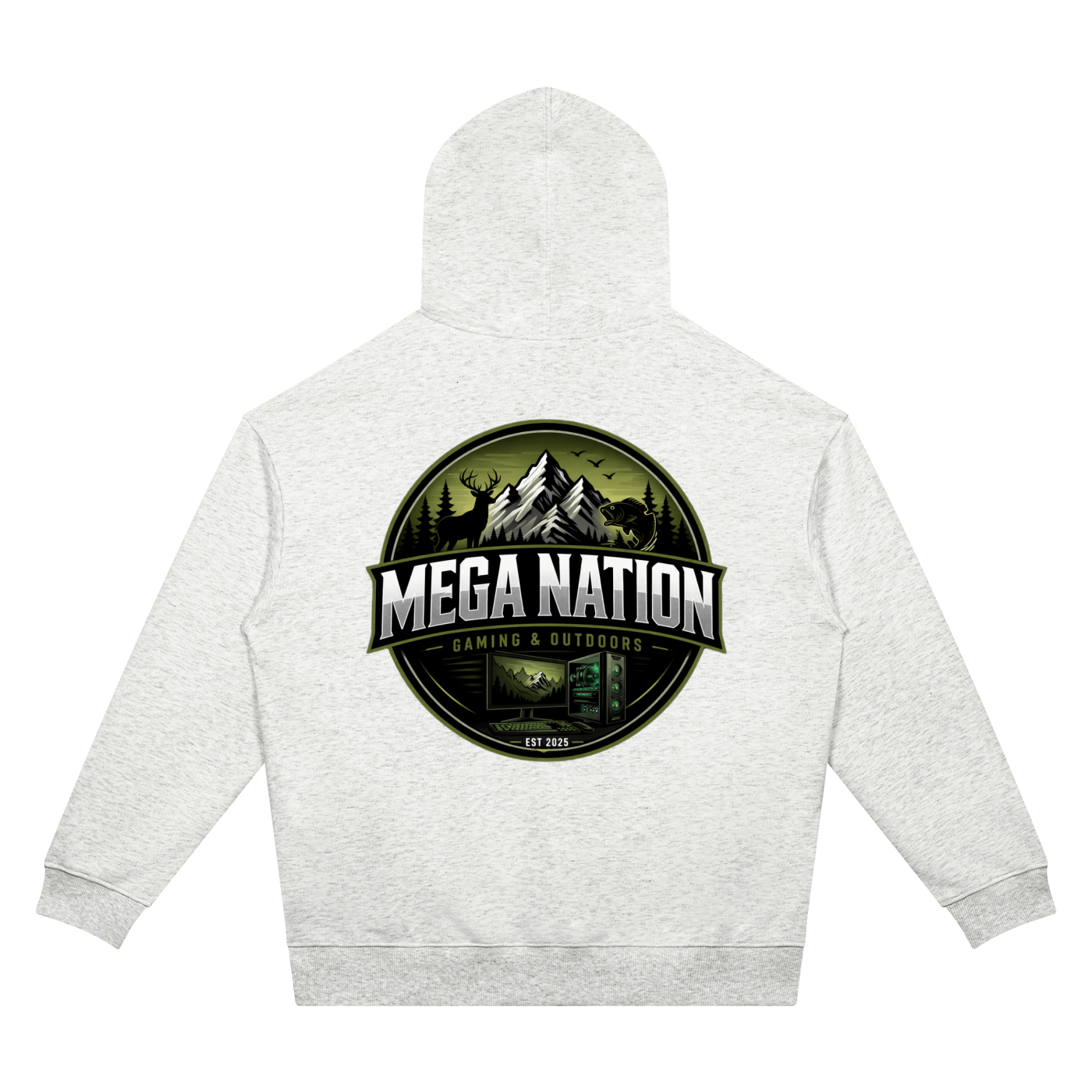Mega Nation Gaming & Outdoors Unisex Oversized Drop Shoulder Hoodie (7 colors)