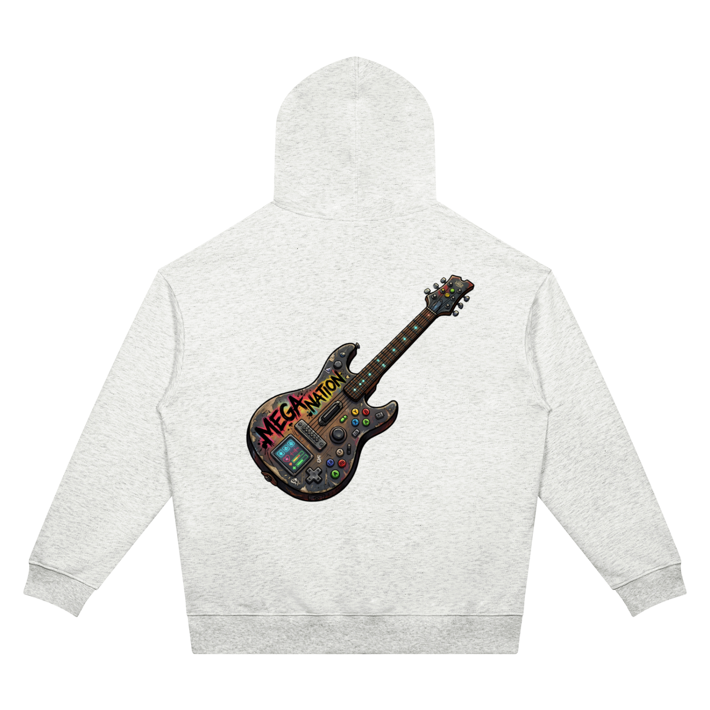 Mega Nation Game Guitar Unisex Oversized Drop Shoulder Hoodie (7 colors)