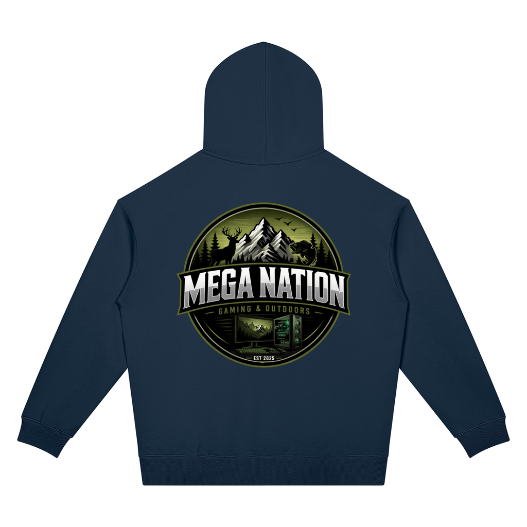 Mega Nation Gaming & Outdoors Unisex Oversized Drop Shoulder Hoodie (7 colors)