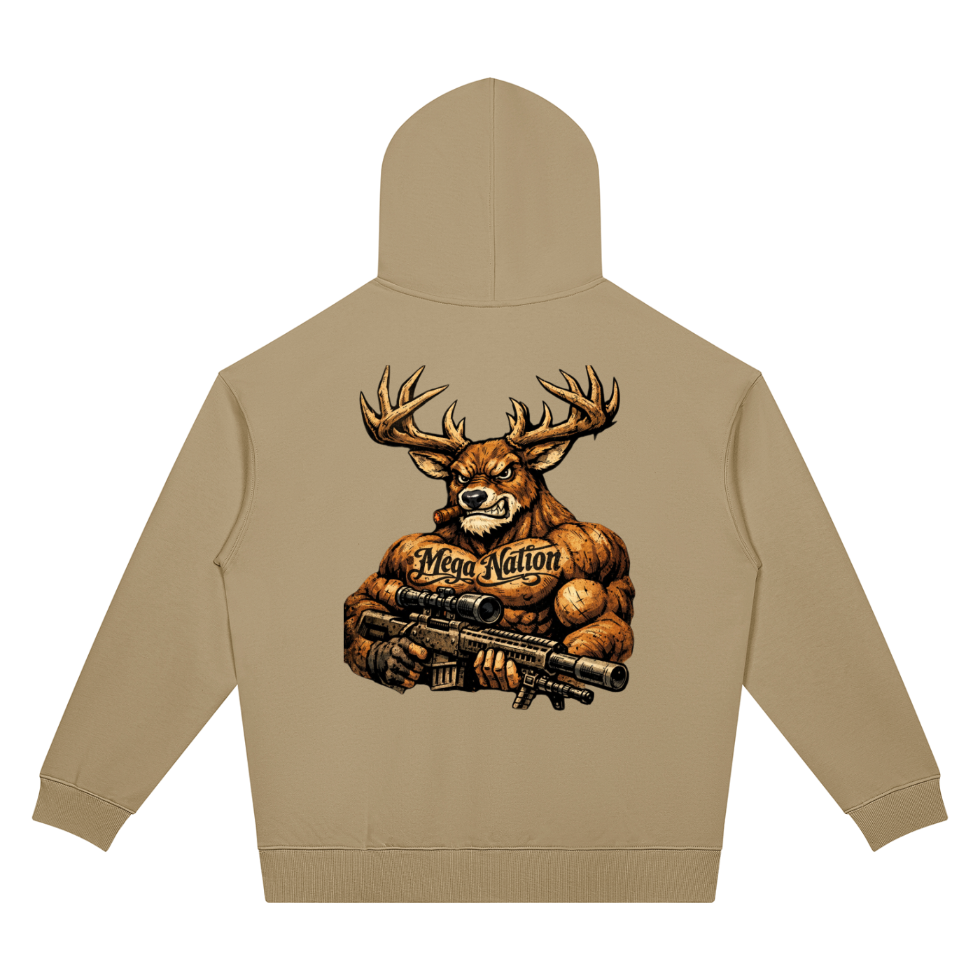 Mega Nation Bucky Unisex Oversized Drop Shoulder Hoodie (7 colors)