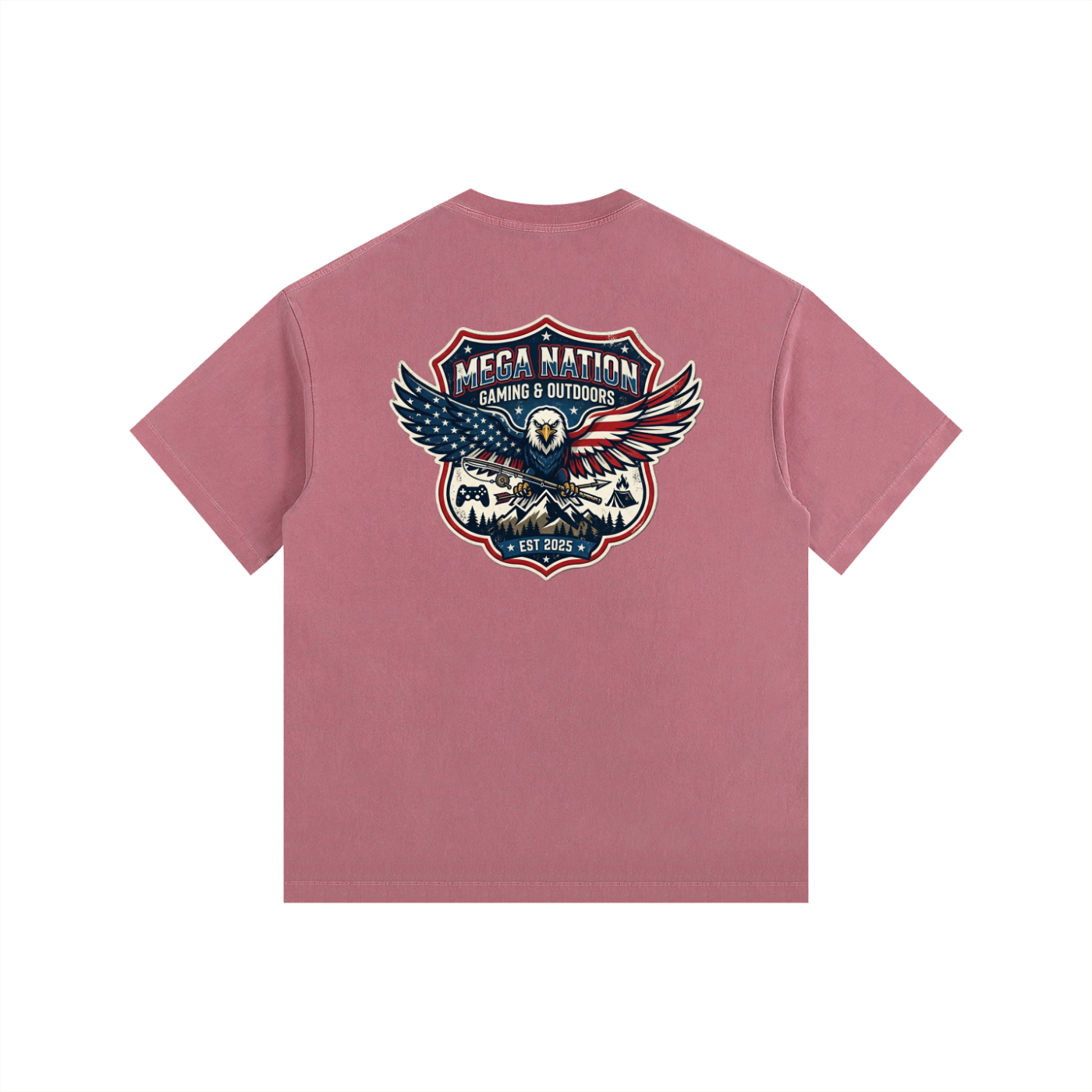 MNA Gaming & Outdoors 2 (Front and Back Logo) Oversized Cotton T-Shirt (8 colors)